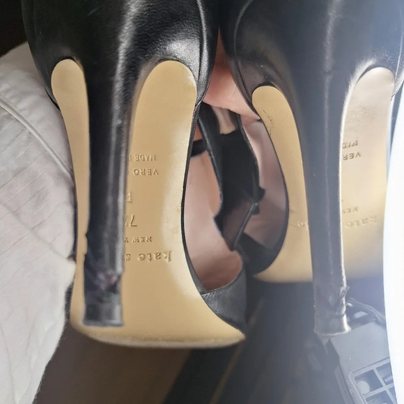 Kate Spade New York Imelda leather bow stilleto heels, sold as is SZ 7.5 - Picture 8 of 10